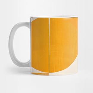 Orange and Cream Abstract Geometric 70s Mug